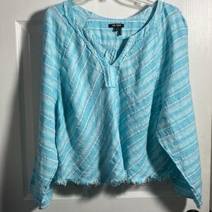 Nic+Zoe Raw Hem Cropped Top 2X